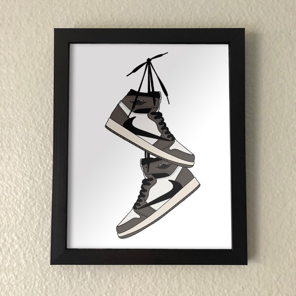 Jordan 1 Travis Scott Wall Art